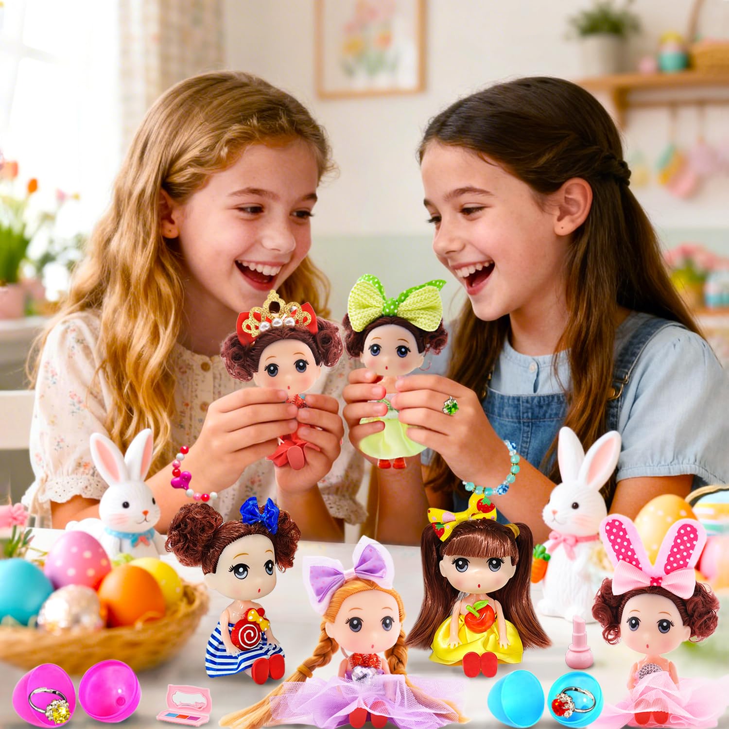 Non-toxic materials used in Easter eggs with toys set