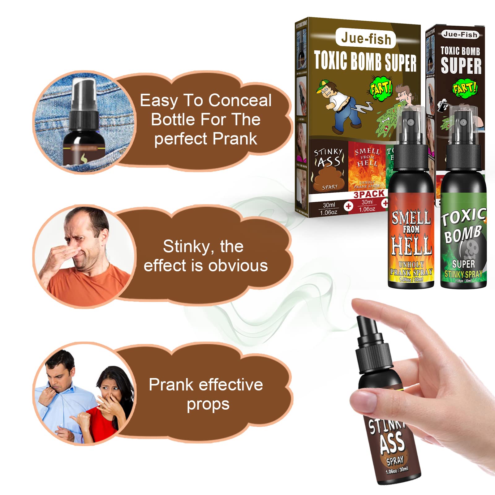 Fart spray prank gift suitable for elevator and office pranks