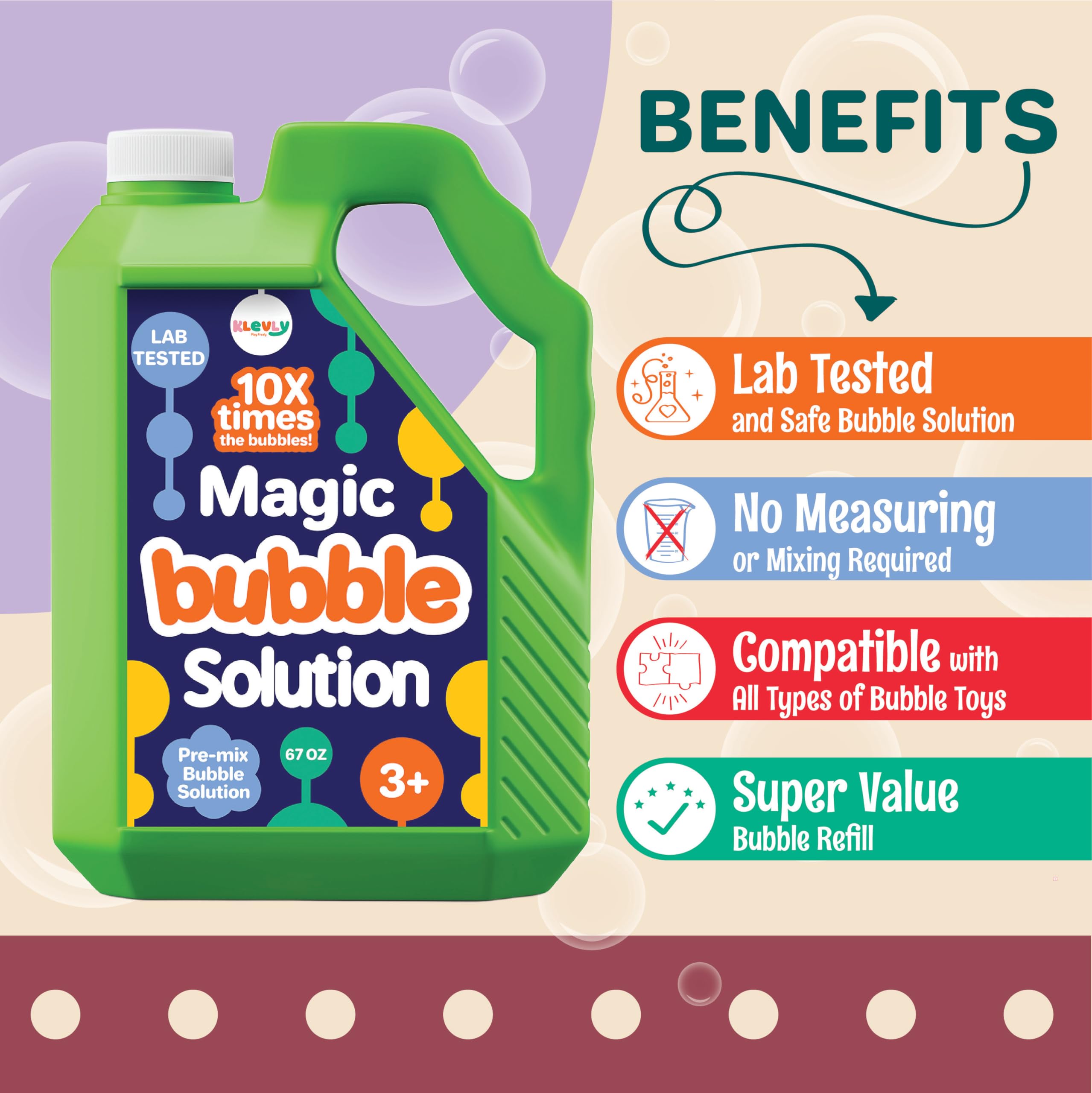 Non-Toxic pre-mix bubble solution ready to use