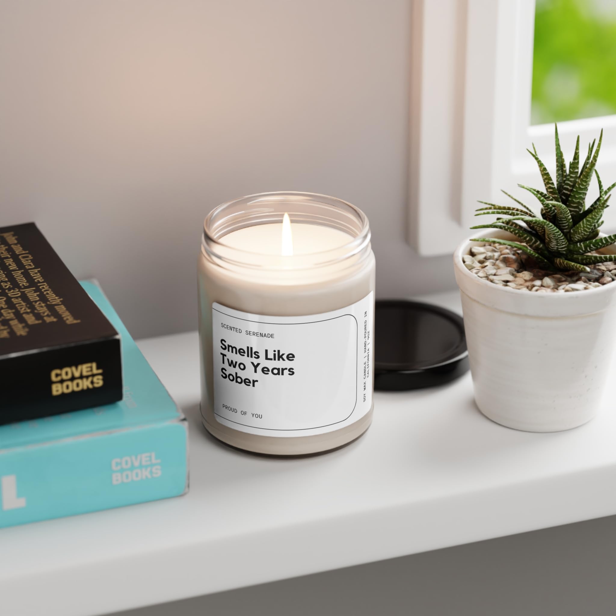 Non-toxic soy wax candle with cotton wick
