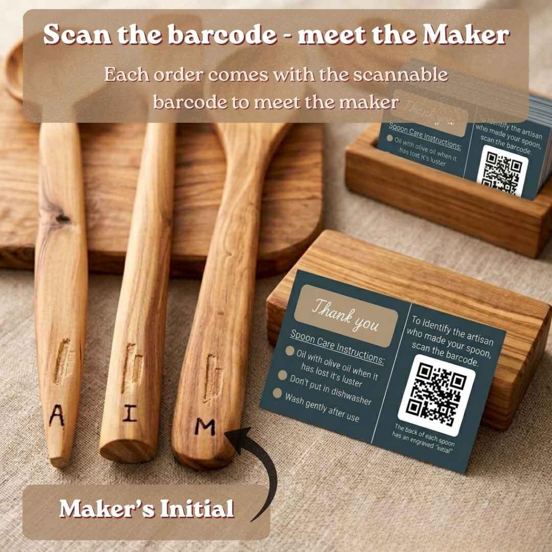 Non-toxic wooden cooking utensil free from dyes and chemicals