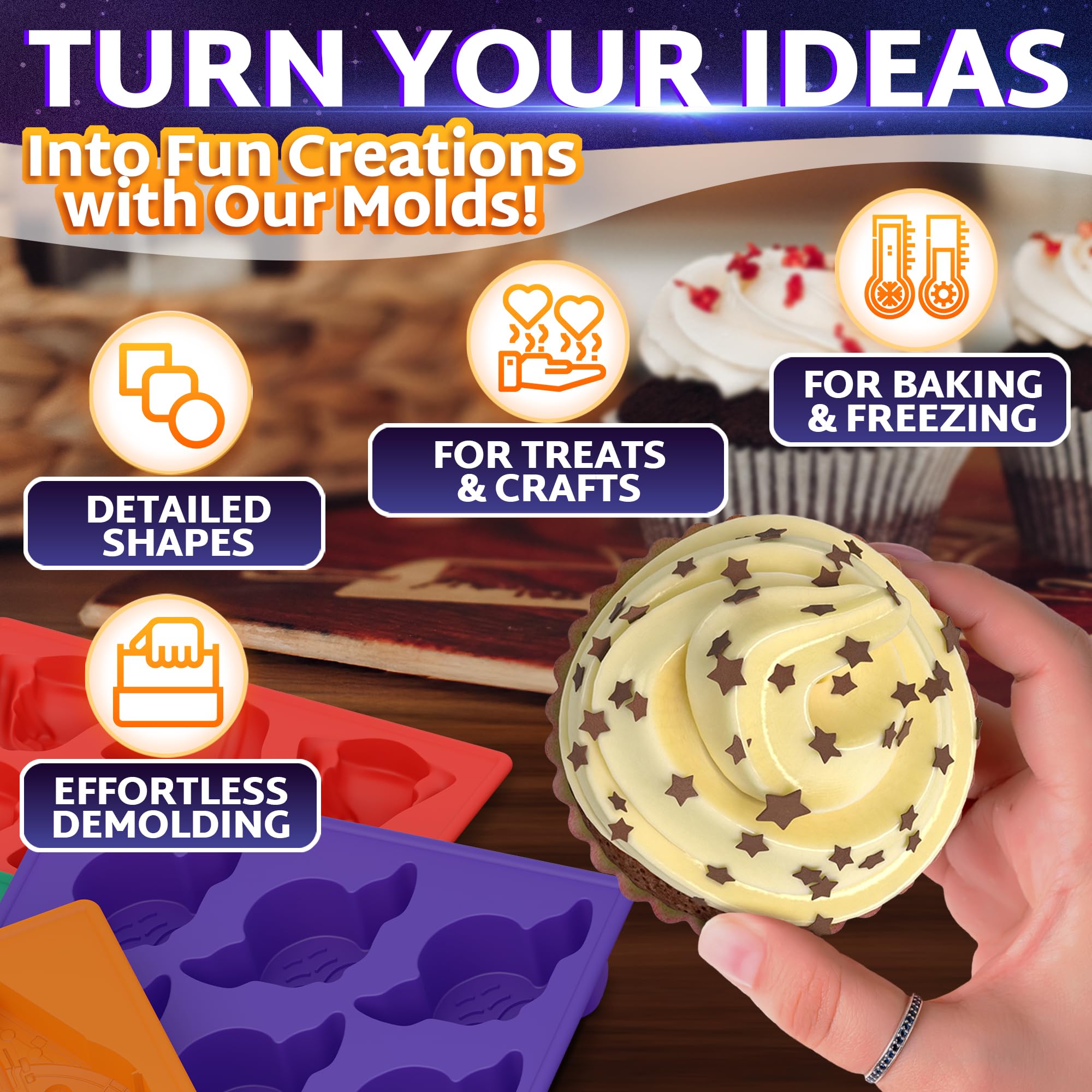 Dishwasher safe silicone molds for daily use