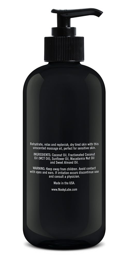 Nooky body massage oil unscented 16 oz