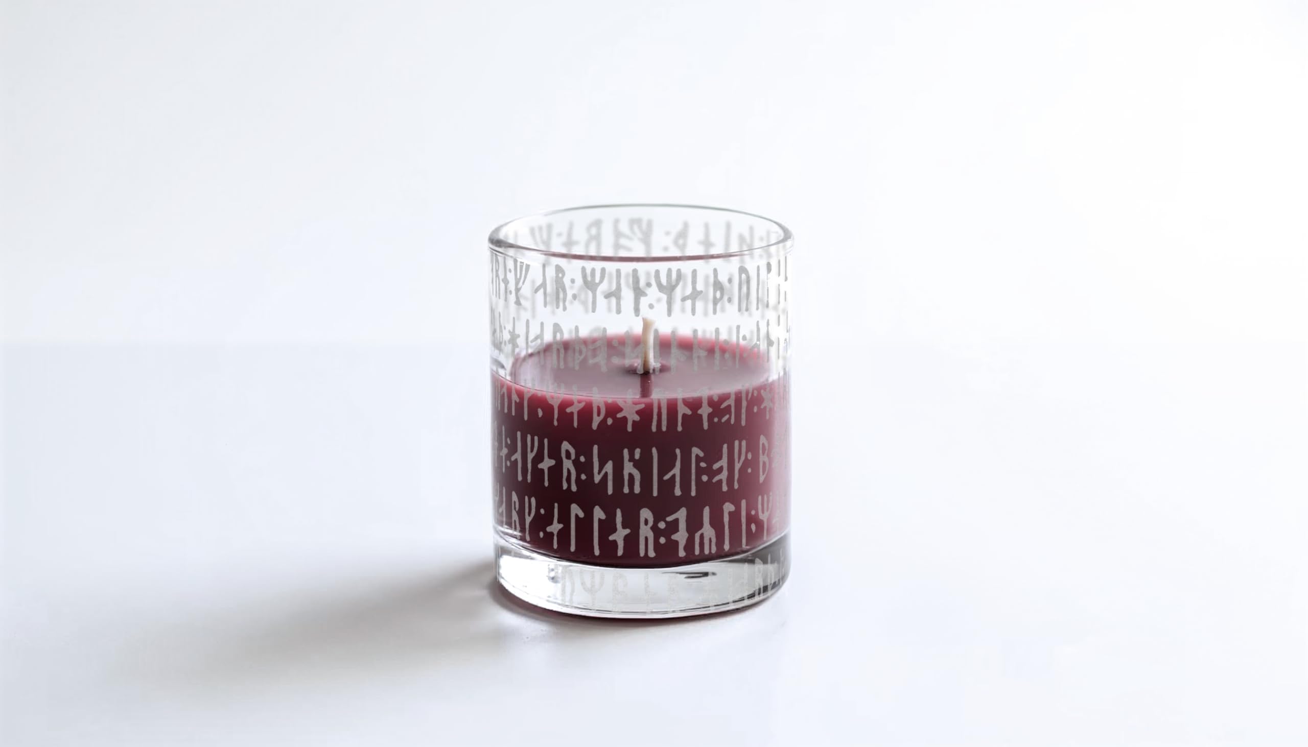 Gift-ready Nordic mythology shot glass with runes