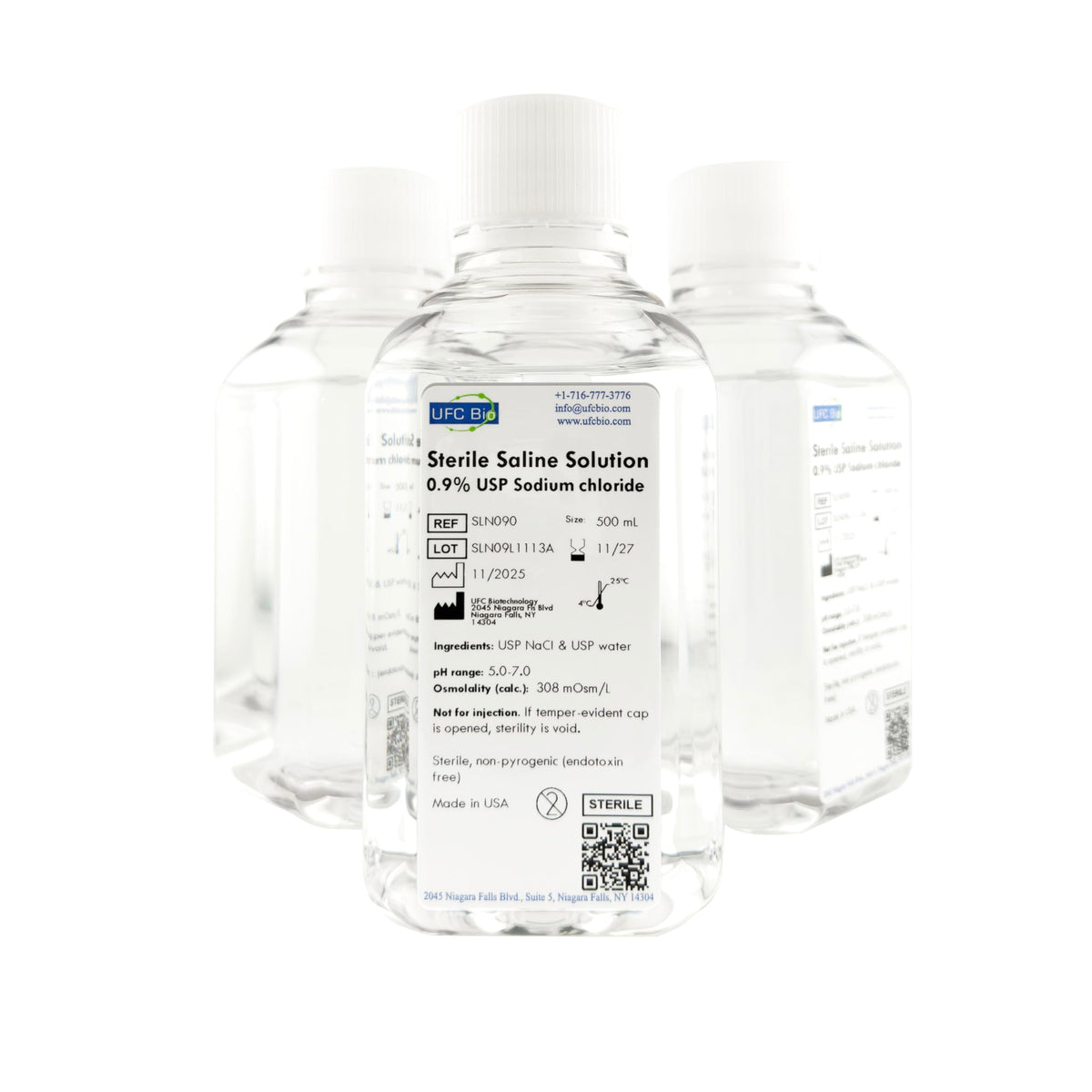 0.9% normal saline solution sterile usp sodium chloride 500 ml pack image