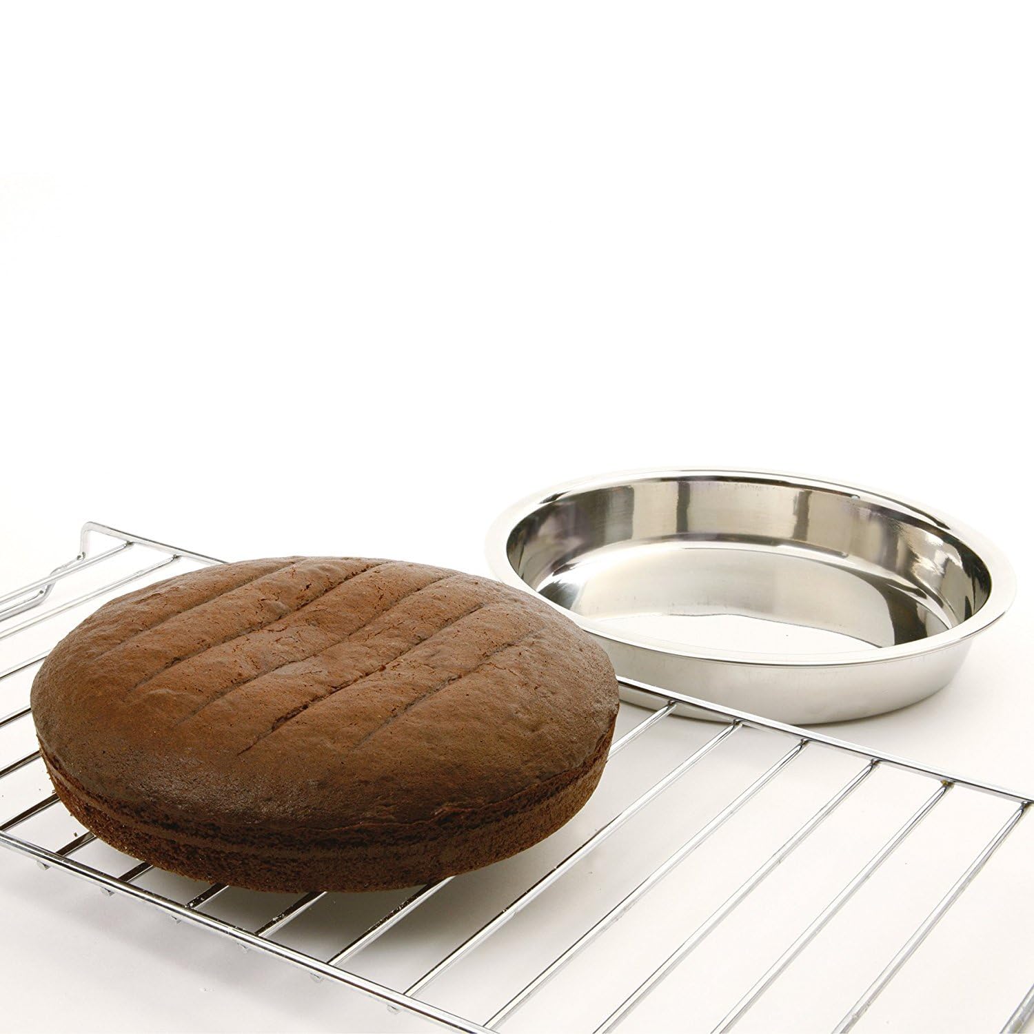 Stainless steel cake pan 9 inch Norpro 2 pack
