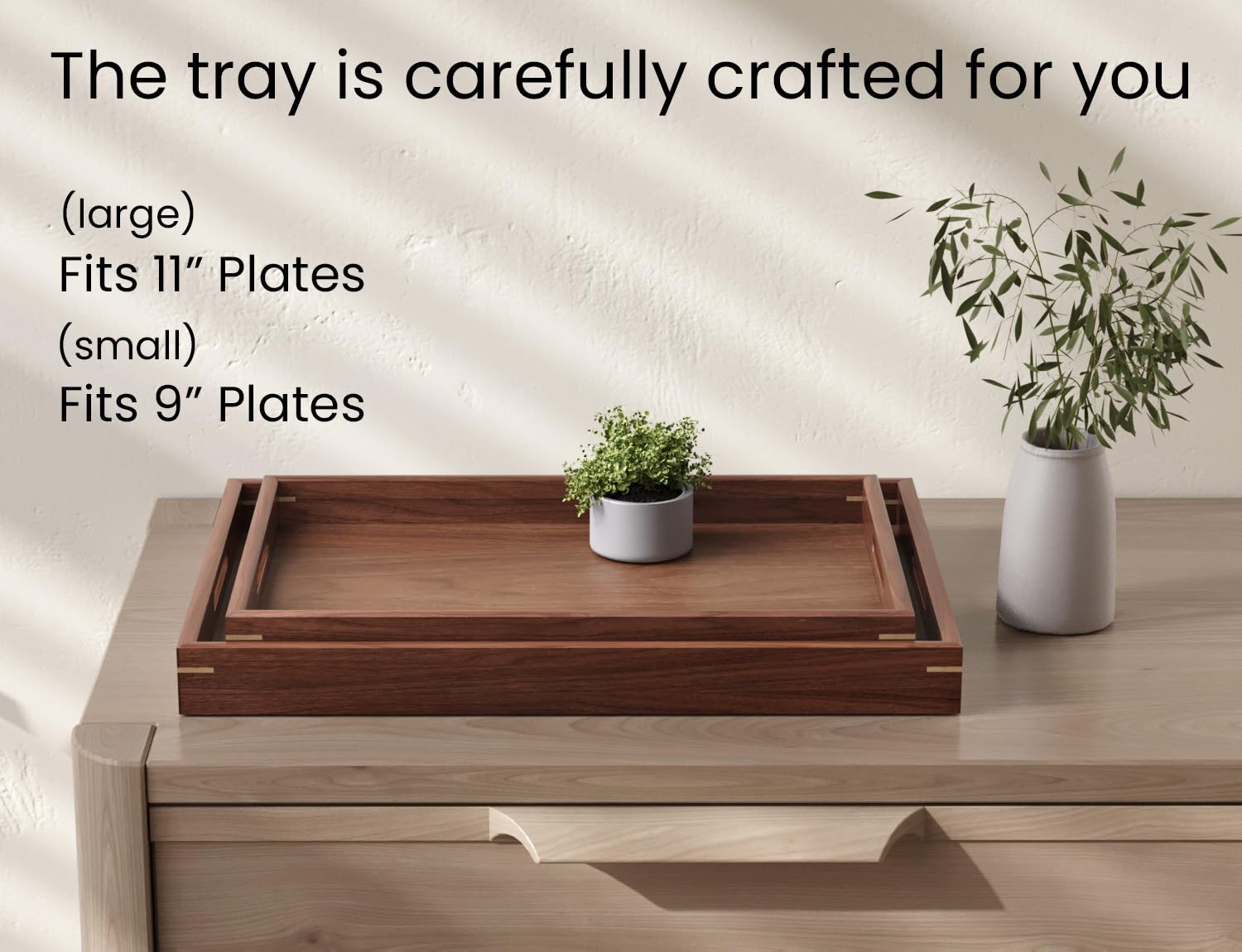 North American black walnut tray surface with grain