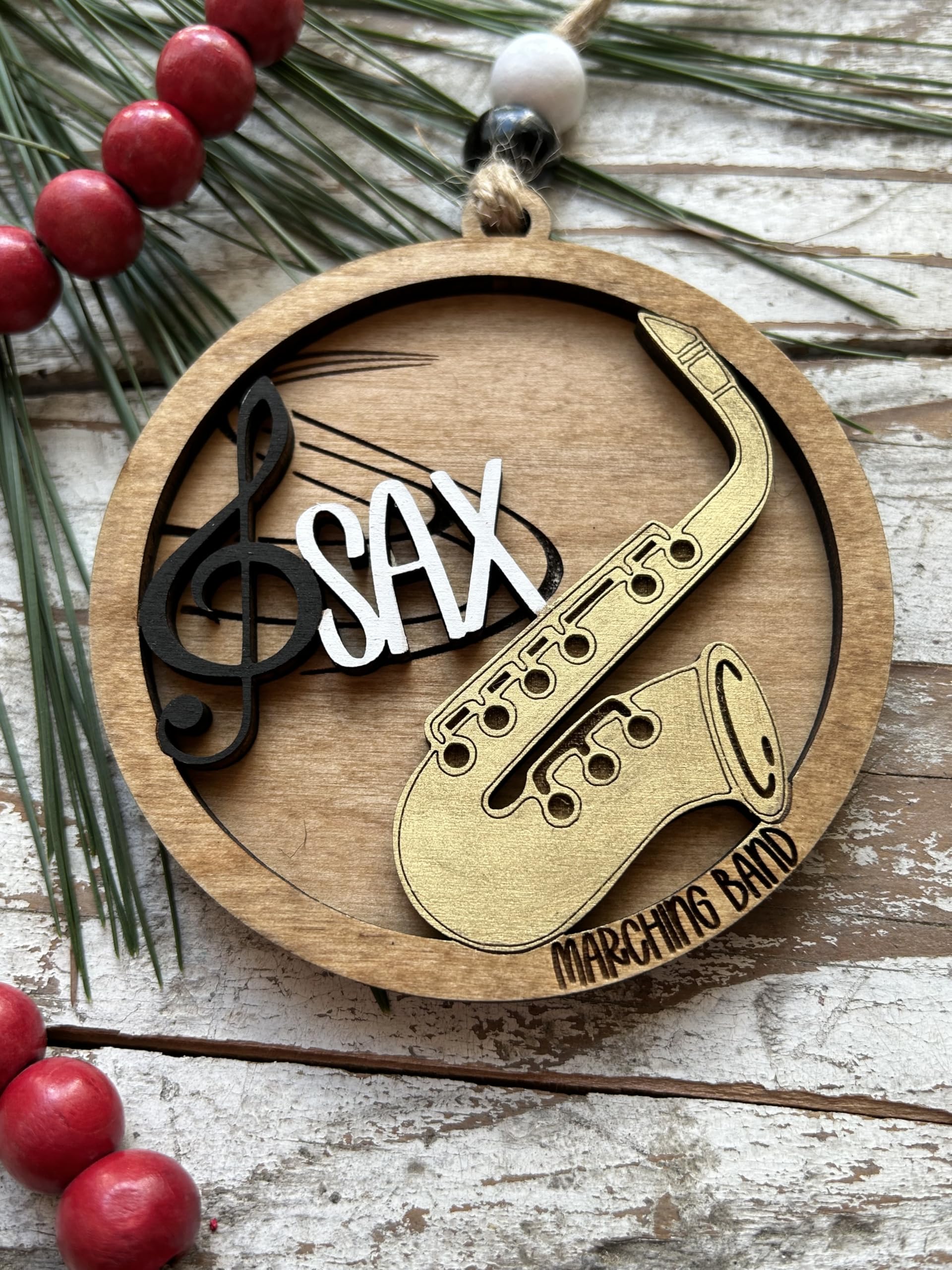 North Carolina made wood ornament by husband and wife team