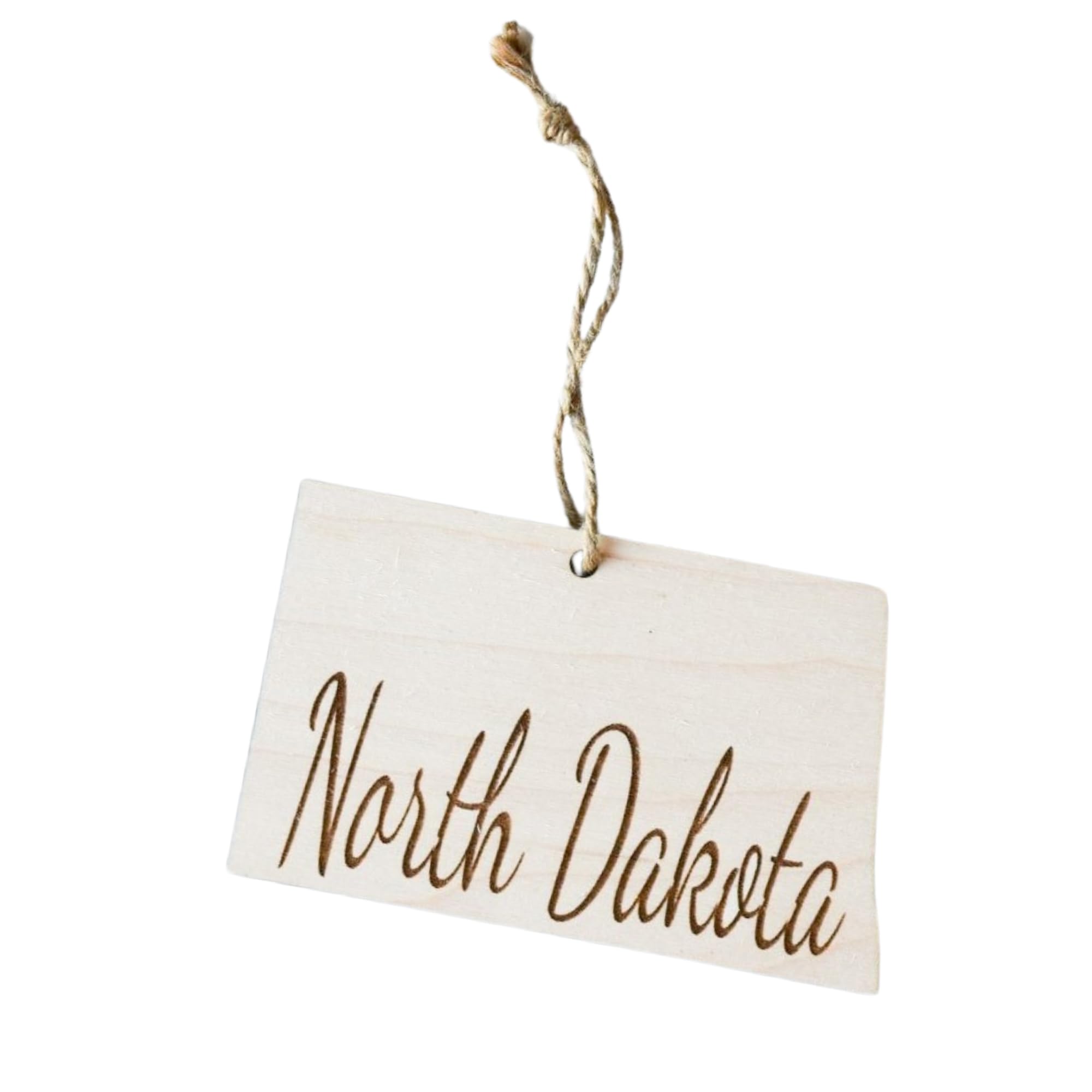 North Dakota Christmas Ornament wooden keepsake
