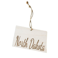 North Dakota Christmas Ornament wooden keepsake