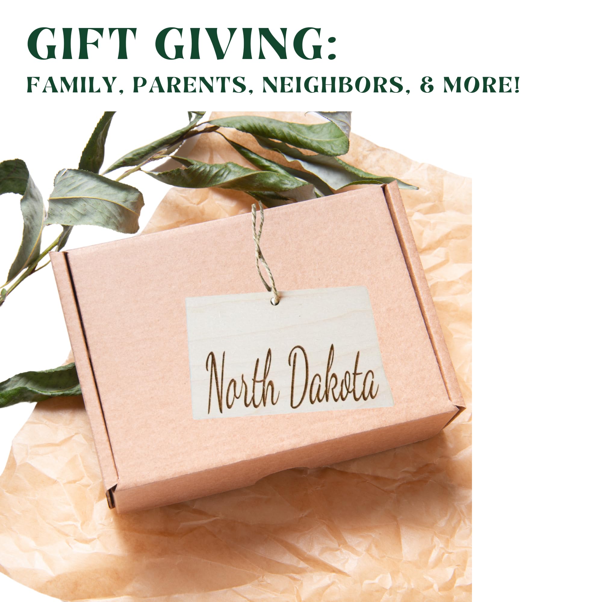 Wooden keepsake for North Dakota memories