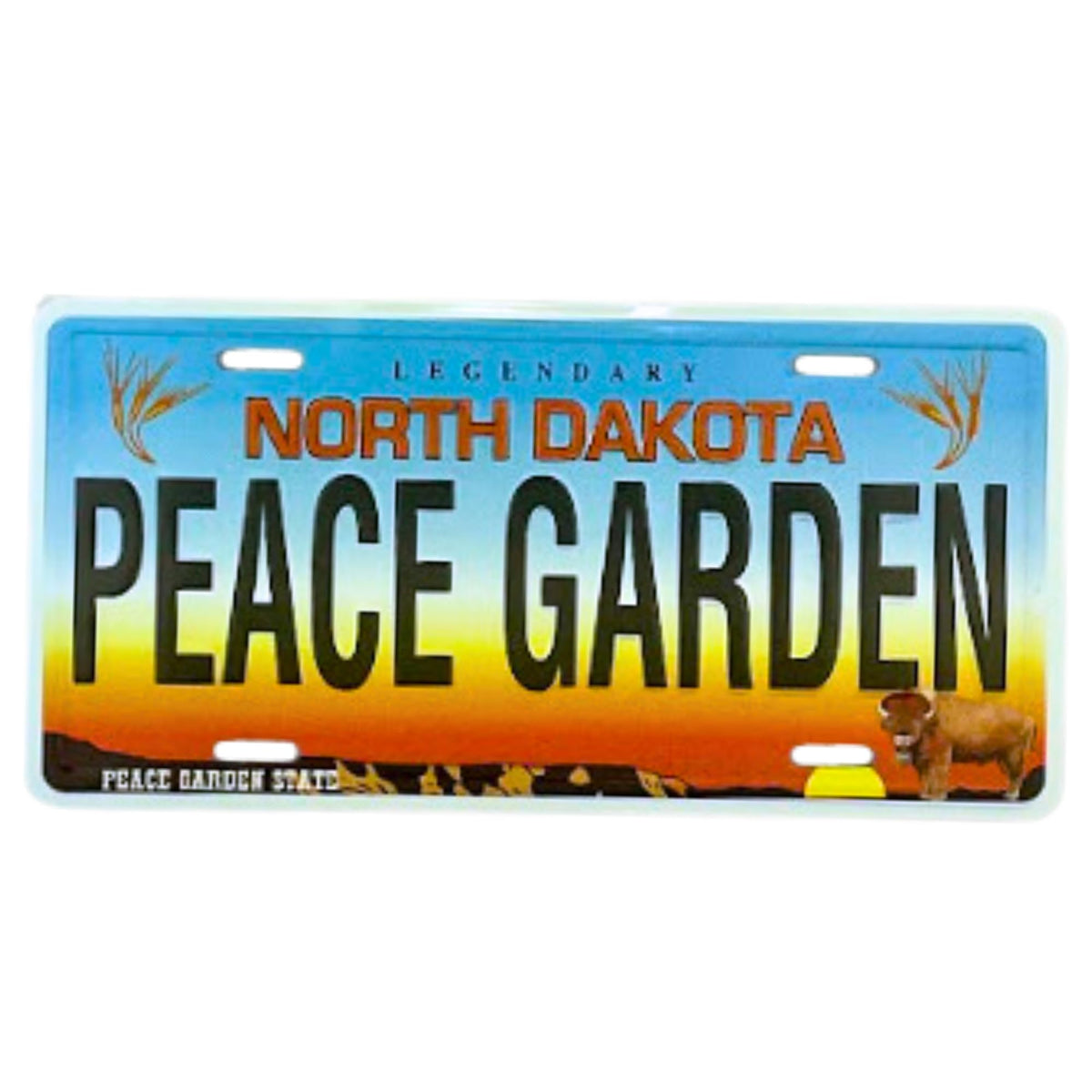 North Dakota license plate fridge magnet front view