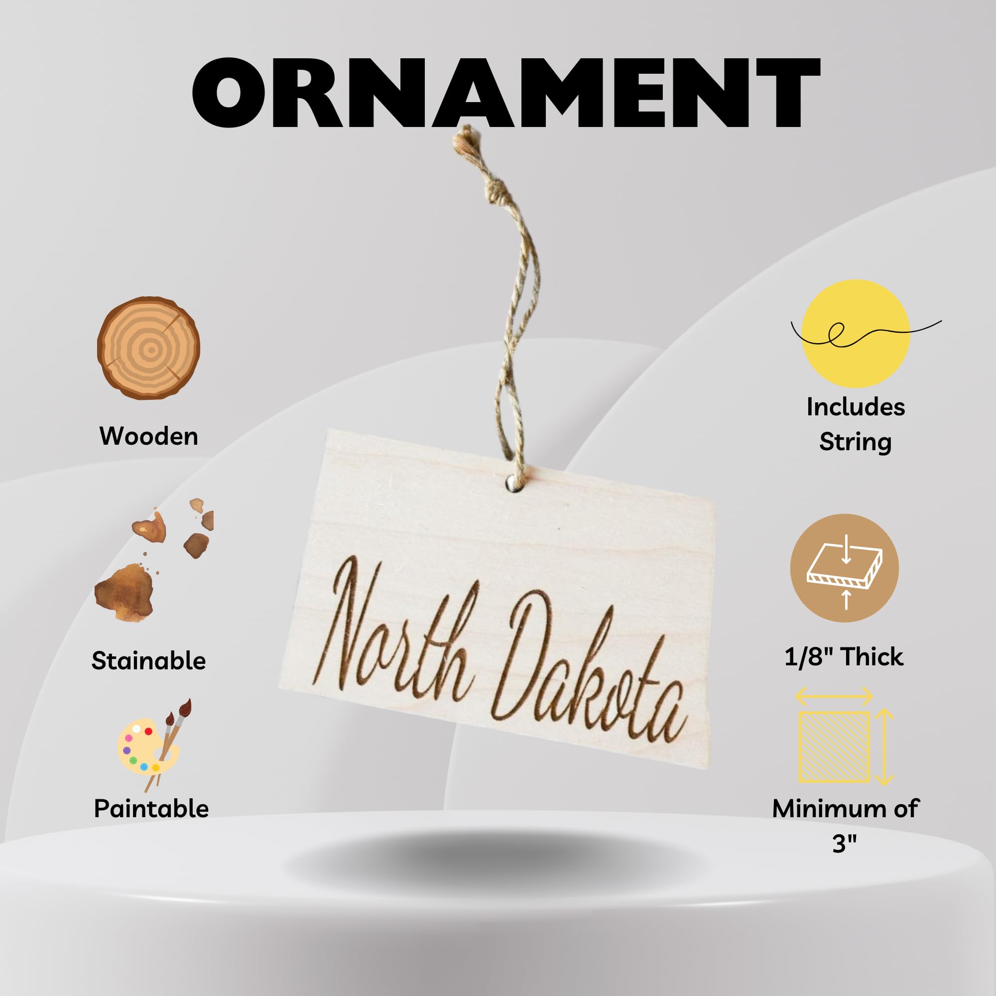 North Dakota memories ornament for milestones