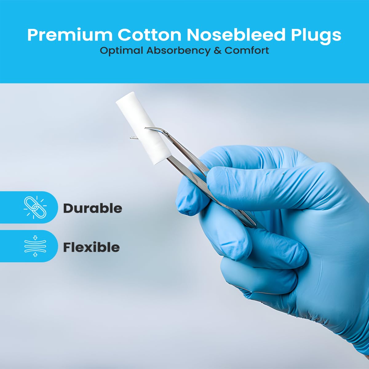 Nose bleed stopper plugs for dental procedures