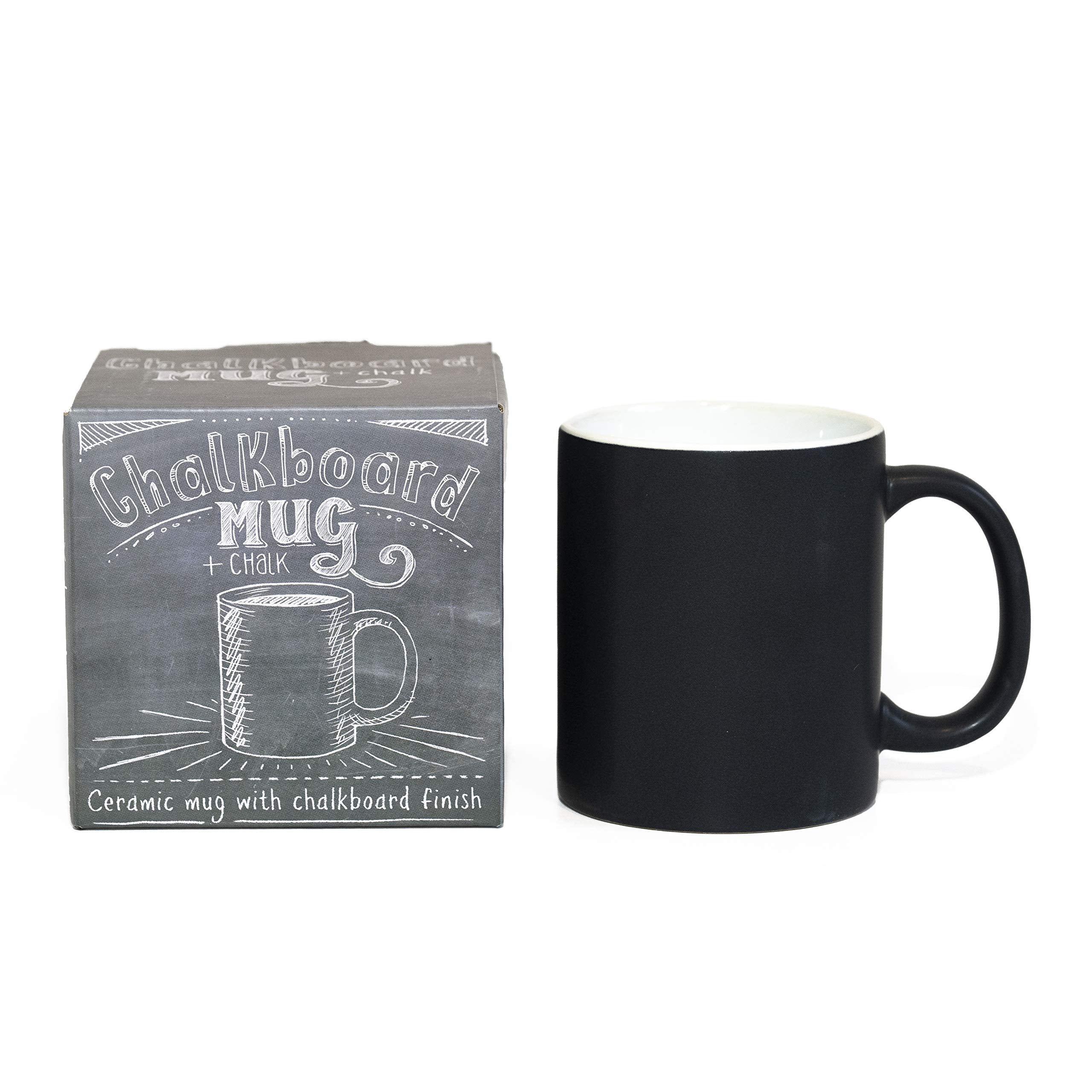 Not dishwasher safe and not microwave safe chalkboard mug