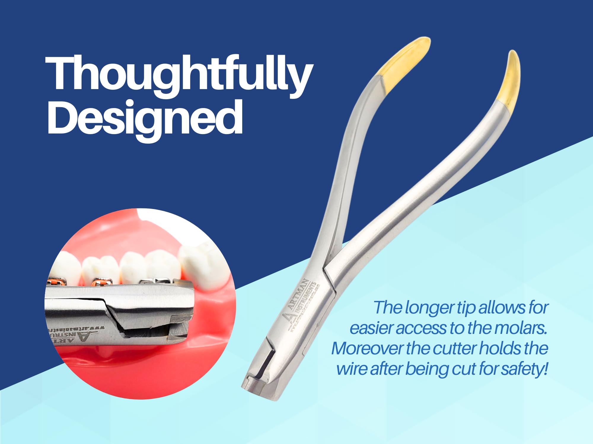 Clear view cutting edges for orthodontic work