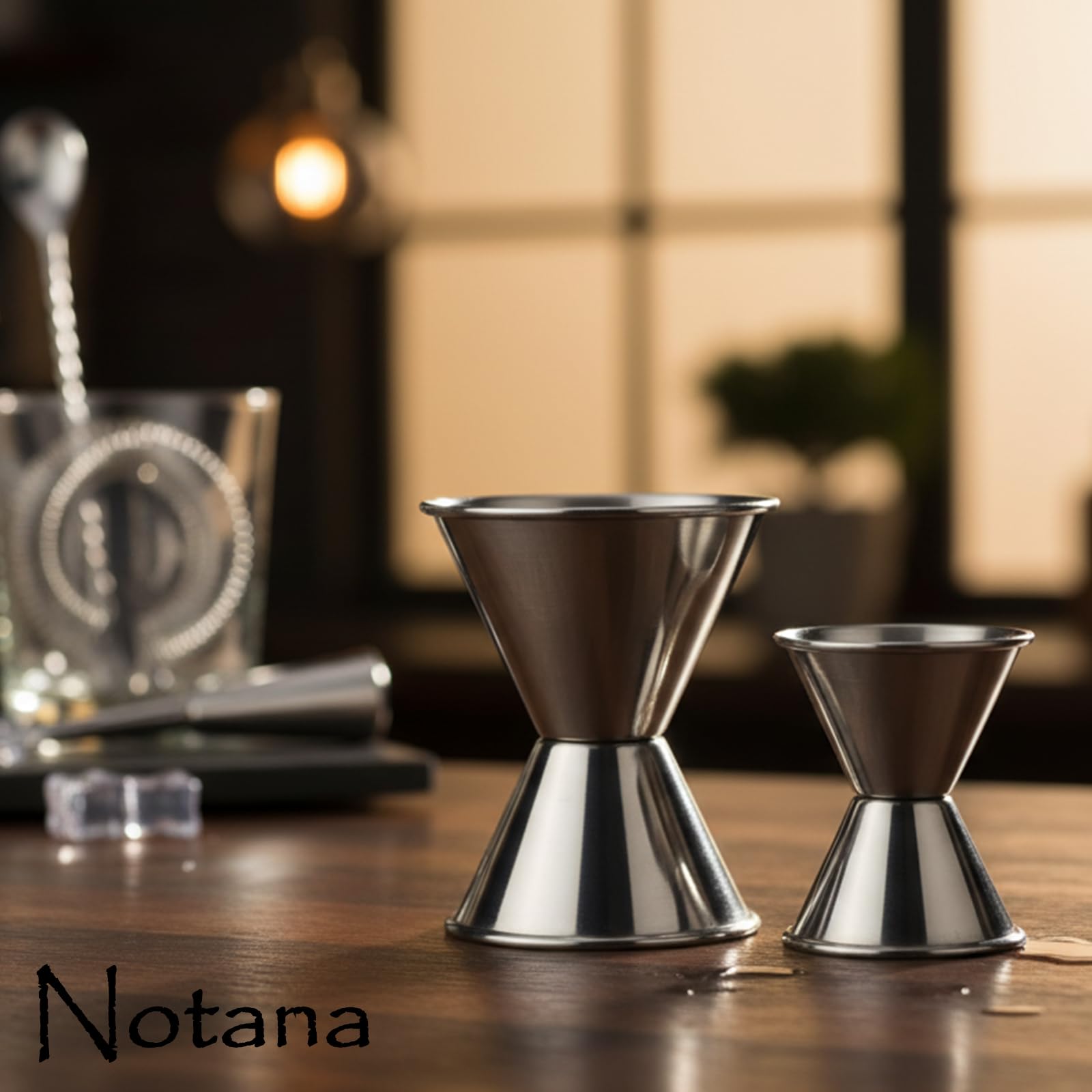 Notana double bar jiggers dual sided measuring tool