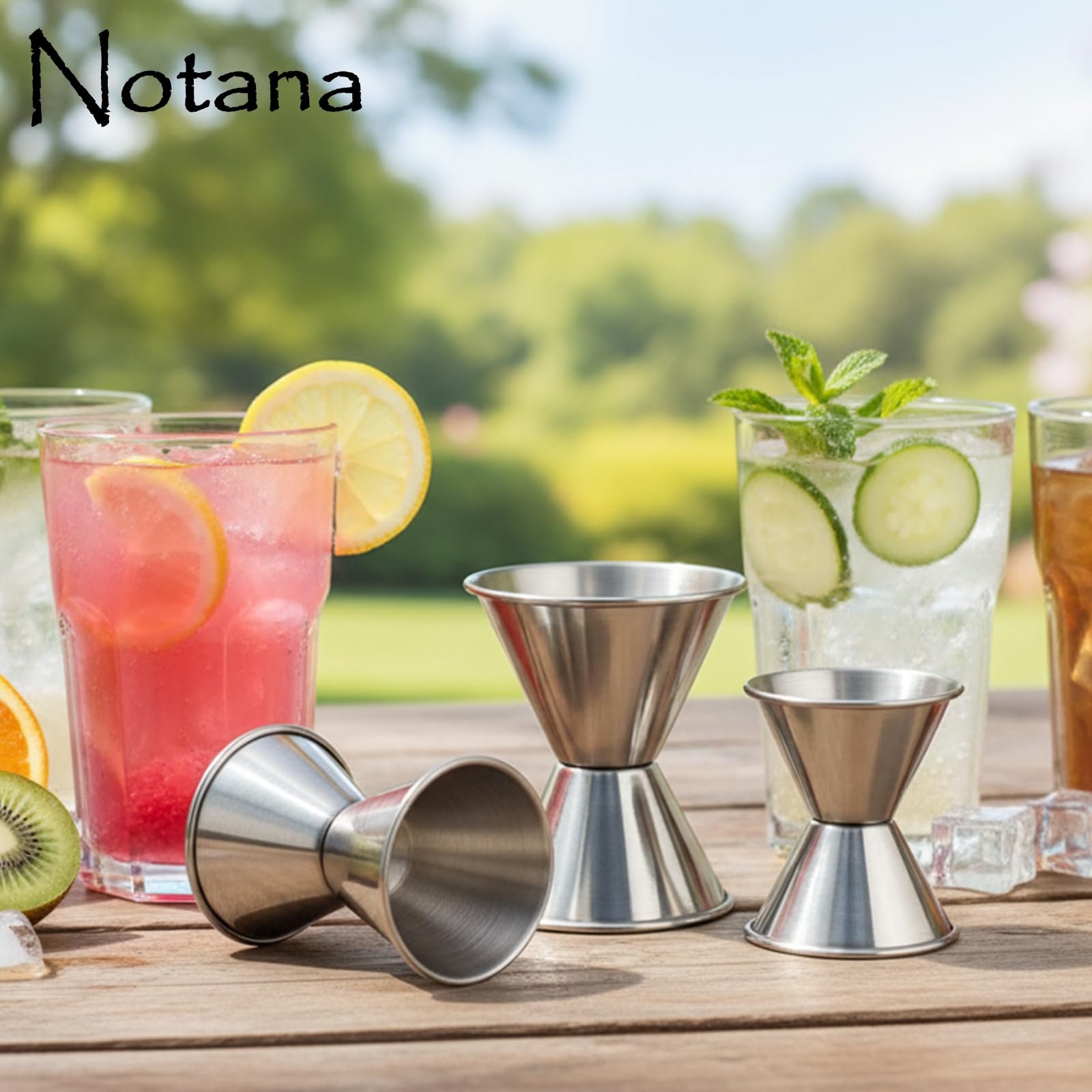 Notana pack of 3 stainless steel jiggers