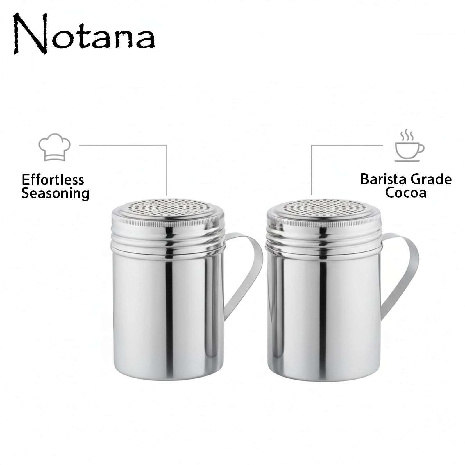 Stainless steel seasoning dispenser dredge shaker