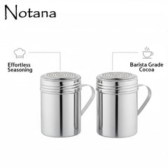 Stainless steel seasoning dispenser dredge shaker