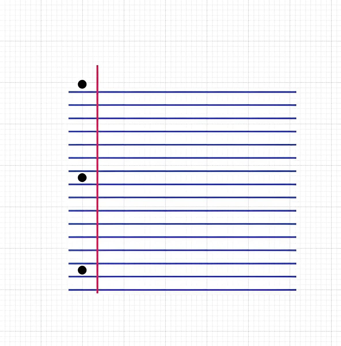 Notebook Paper Print Stencil 2 part for decorating cookies and cakes