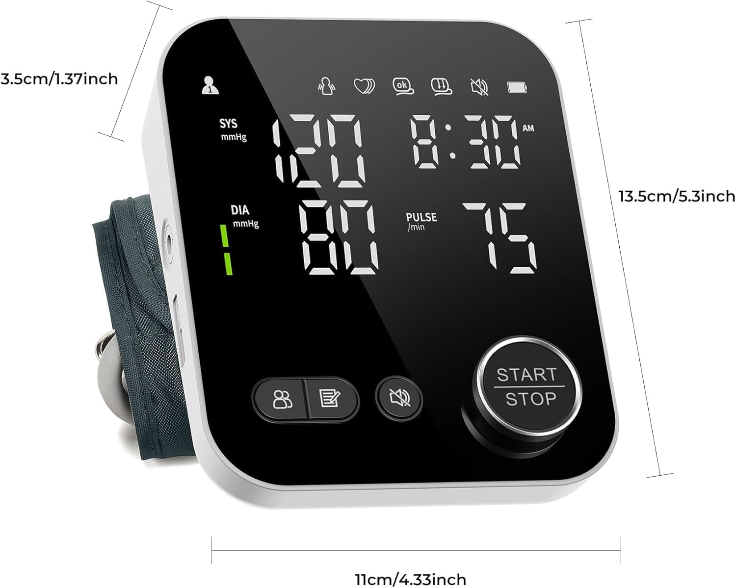 Cuff self-check function NOUYAN monitor