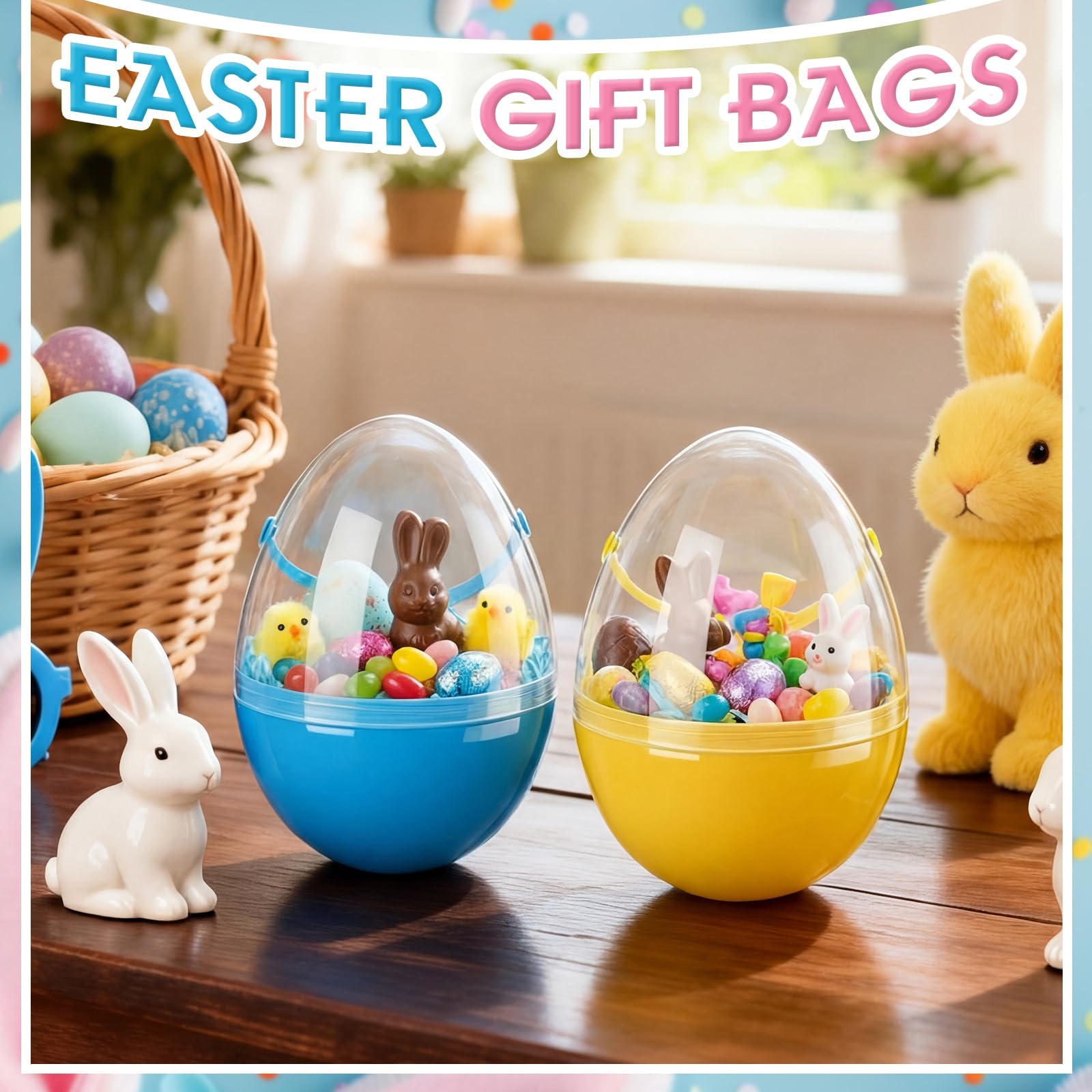 Eggs with built in handles for carrying gifting