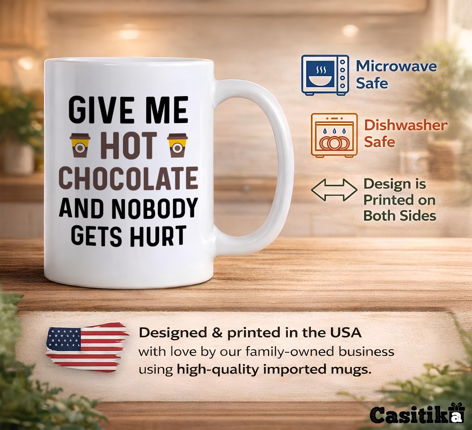 Novelty hot chocolate mug gift idea