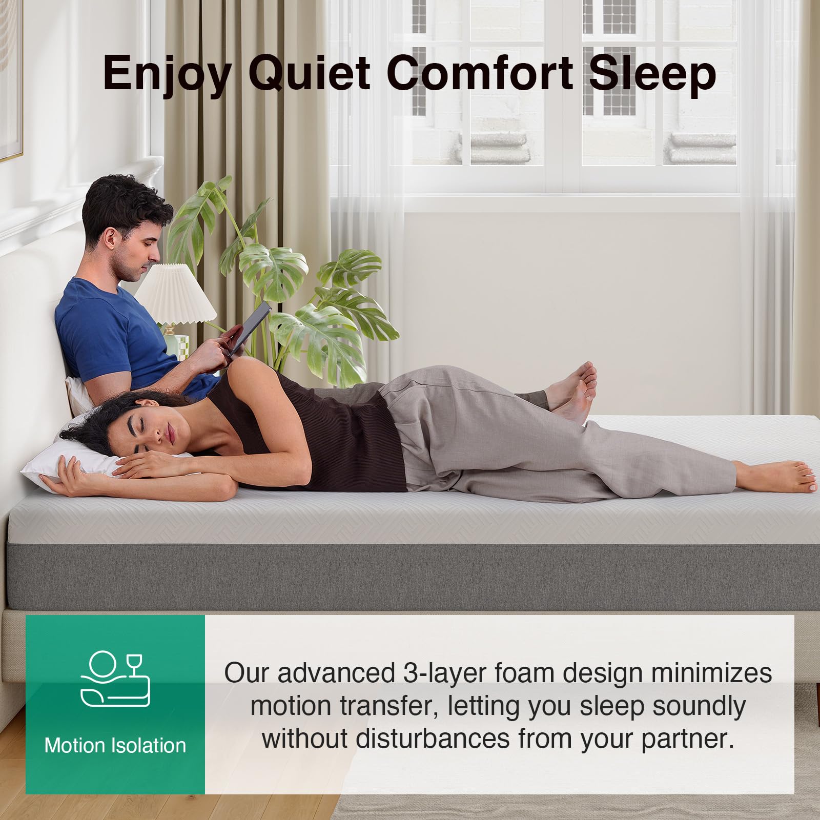 CertiPUR-US certified foam used in king size mattress