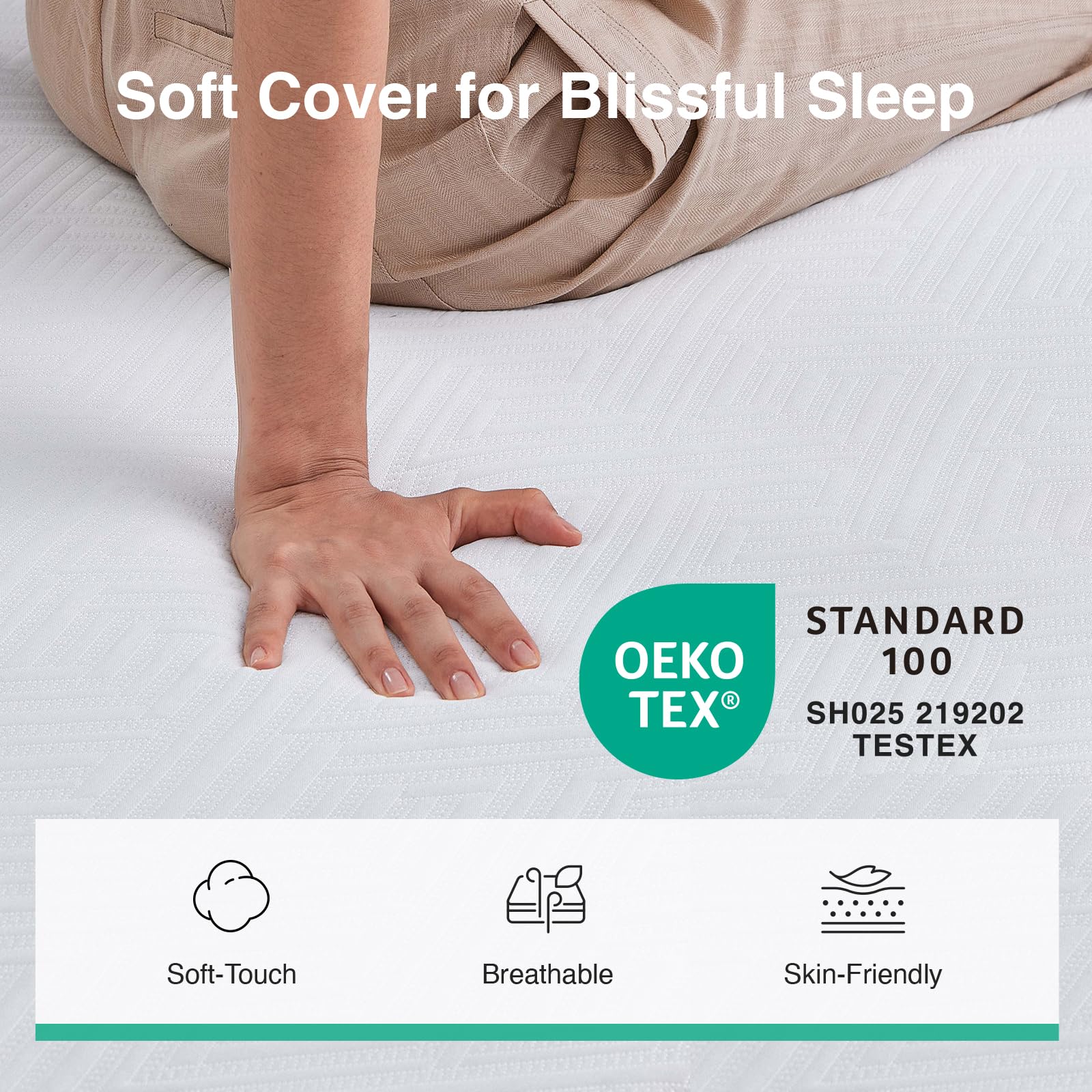 Reinforced edge support on king size memory foam mattress