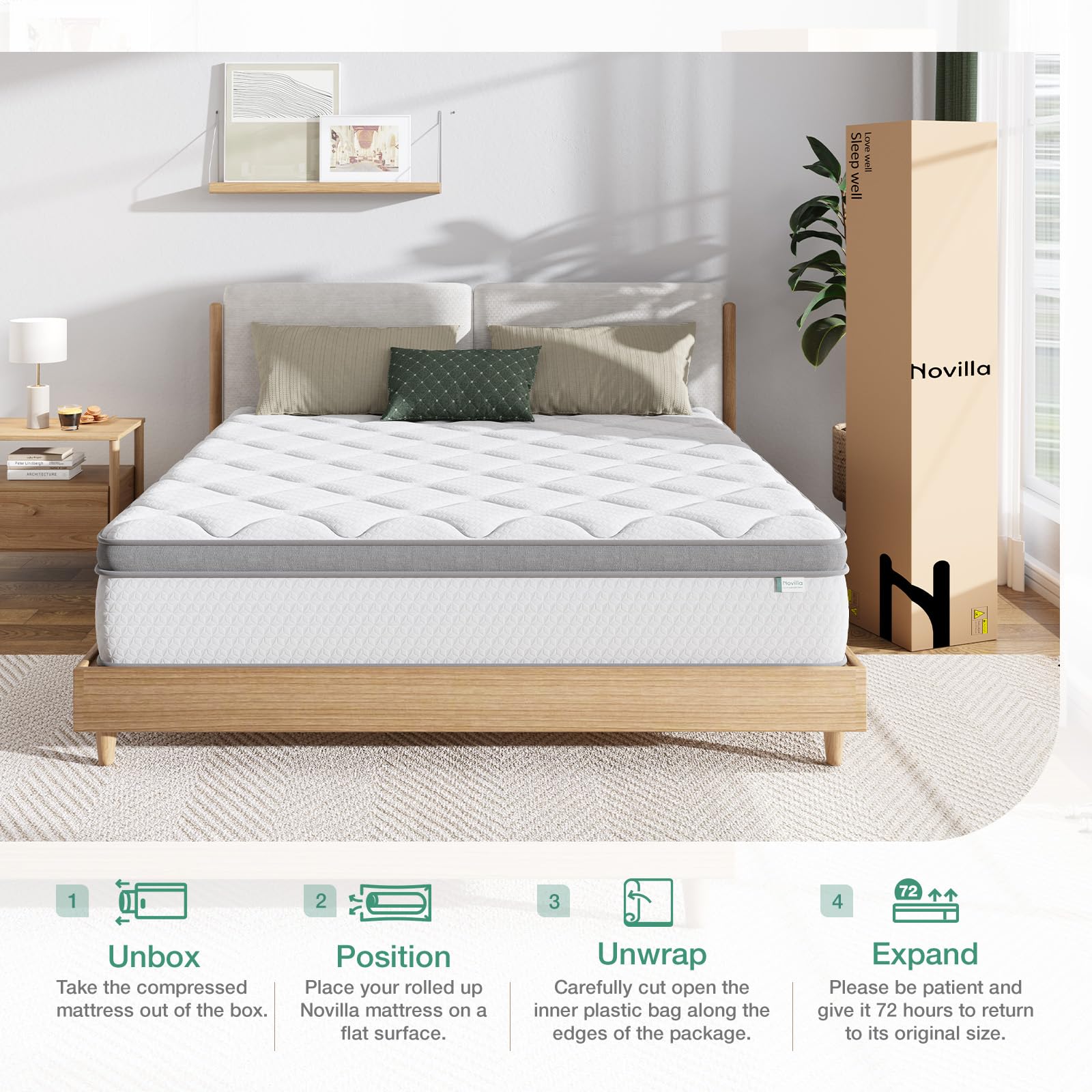 Motion isolation feature on Novilla twin mattress