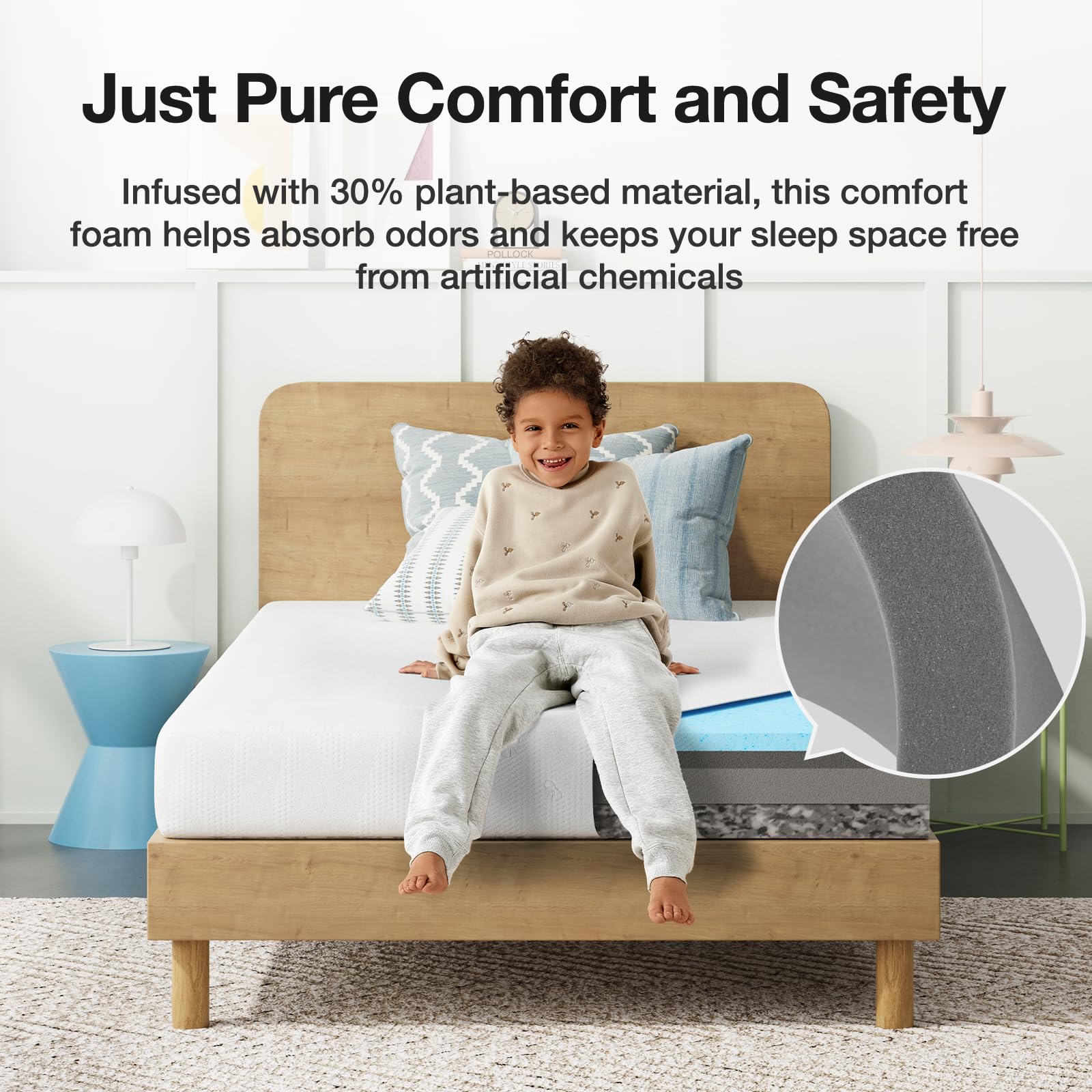 Odor moisture absorption for fresh sleeping environment