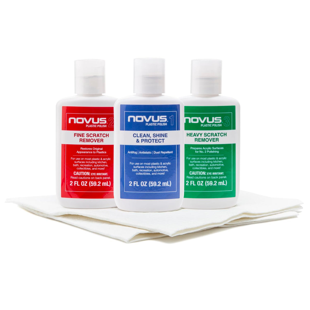 NOVUS-PK1-2 Plastic Clean & Shine kit 2 oz bottles