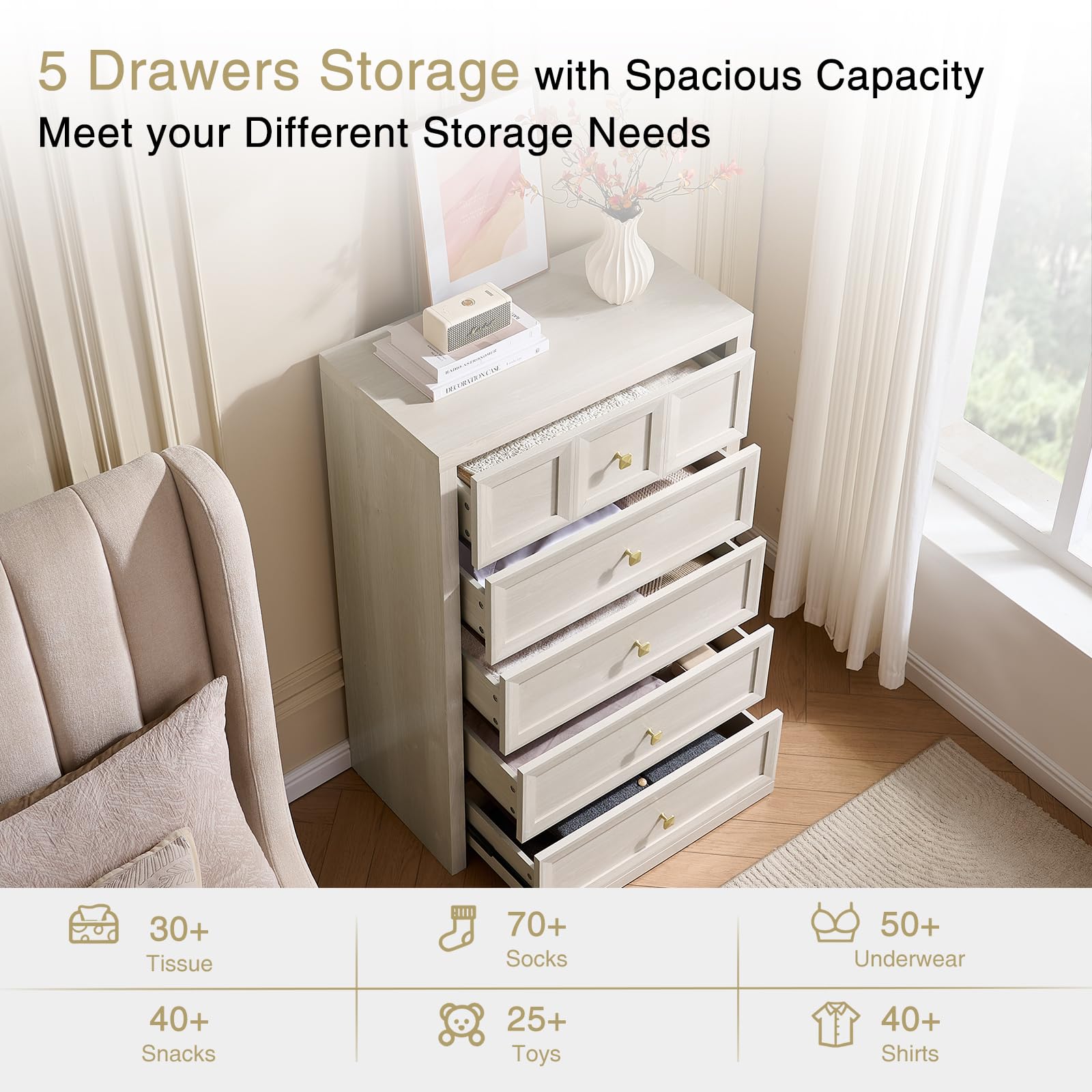 FSC-certified 40mm thick frame NOWABAY dresser