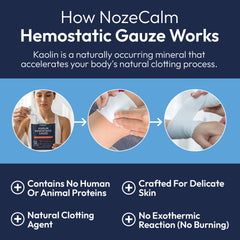 Sterile NozeCalm Kaolin Hemostatic Gauze for trauma use