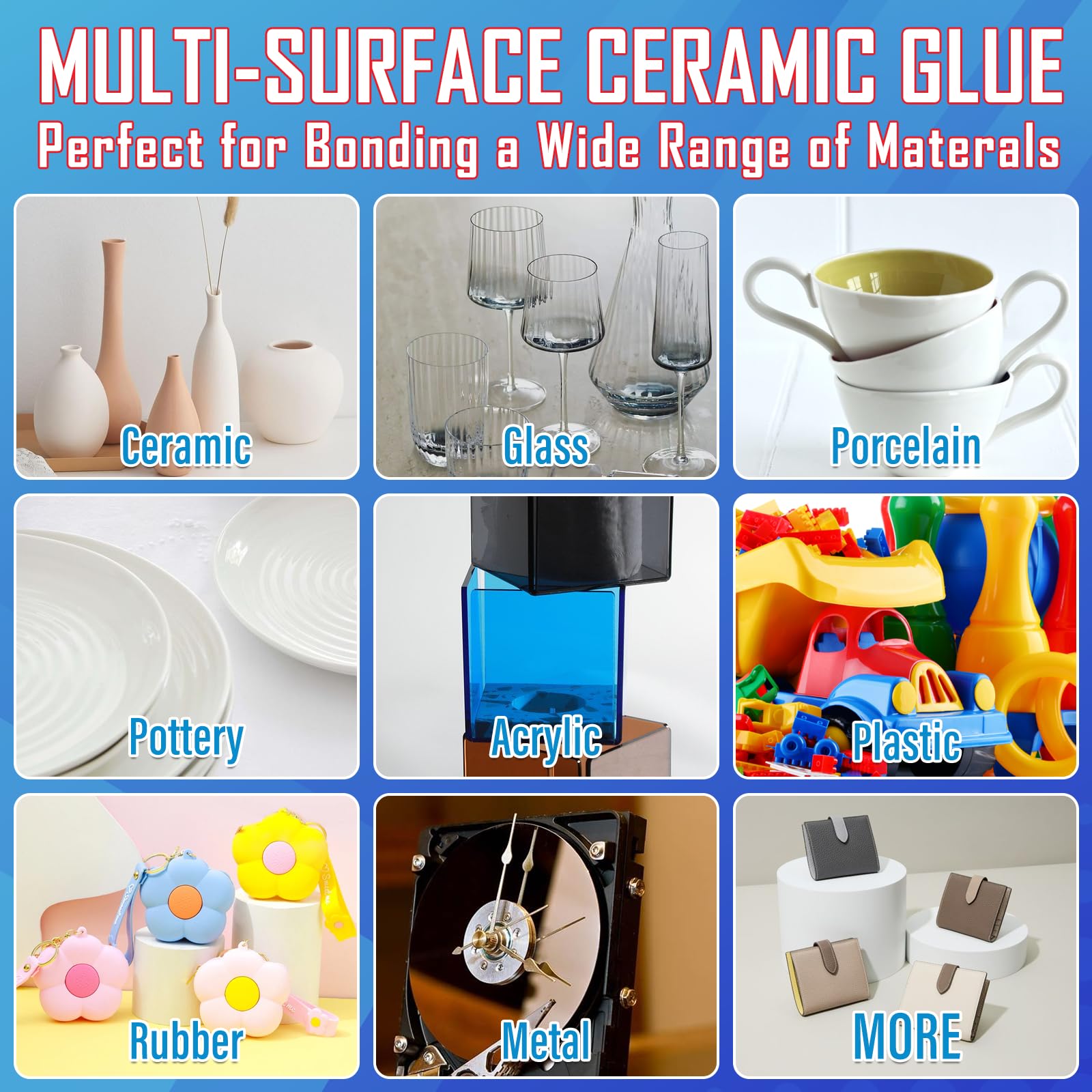 Ceramic glue nozzle applicator for precise bonding