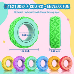 Locksafe upgrade fidget ring for kids 12 pack Memphis 4