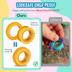 NPPN triple-action fidget ring for kids 12 pack Memphis 3