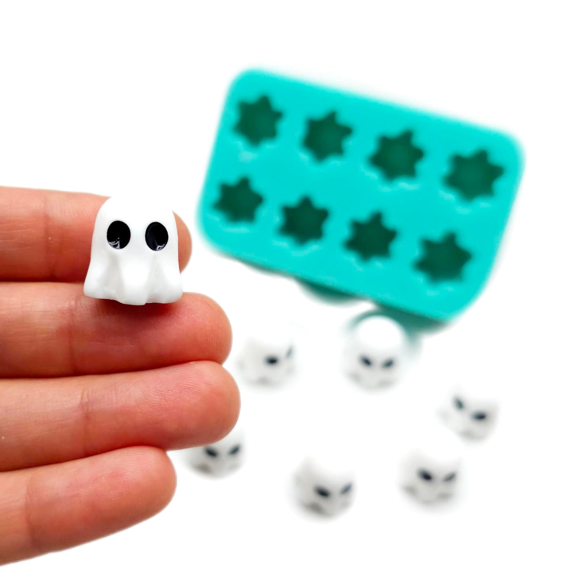 NS088 miniature ghost silicone mold for resin crafting