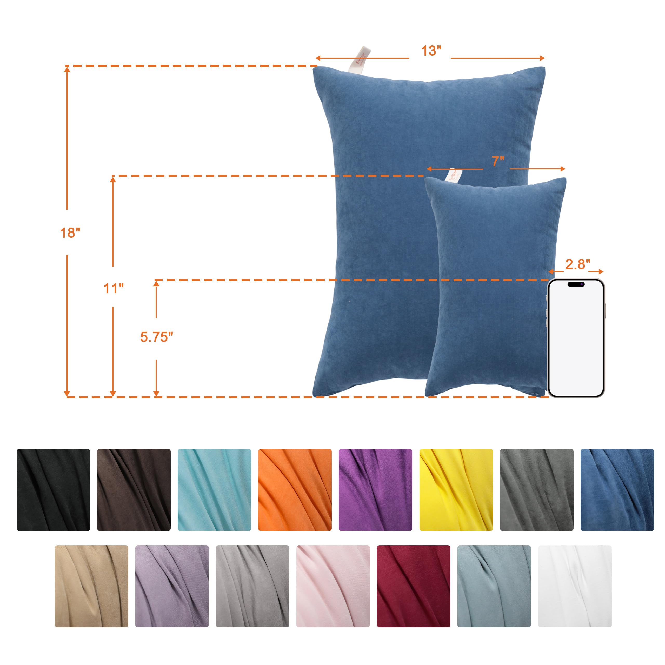 Machine washable pillows with down alternative filling