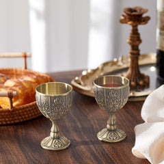 vintage engraving bronze goblets by Ntwoiee