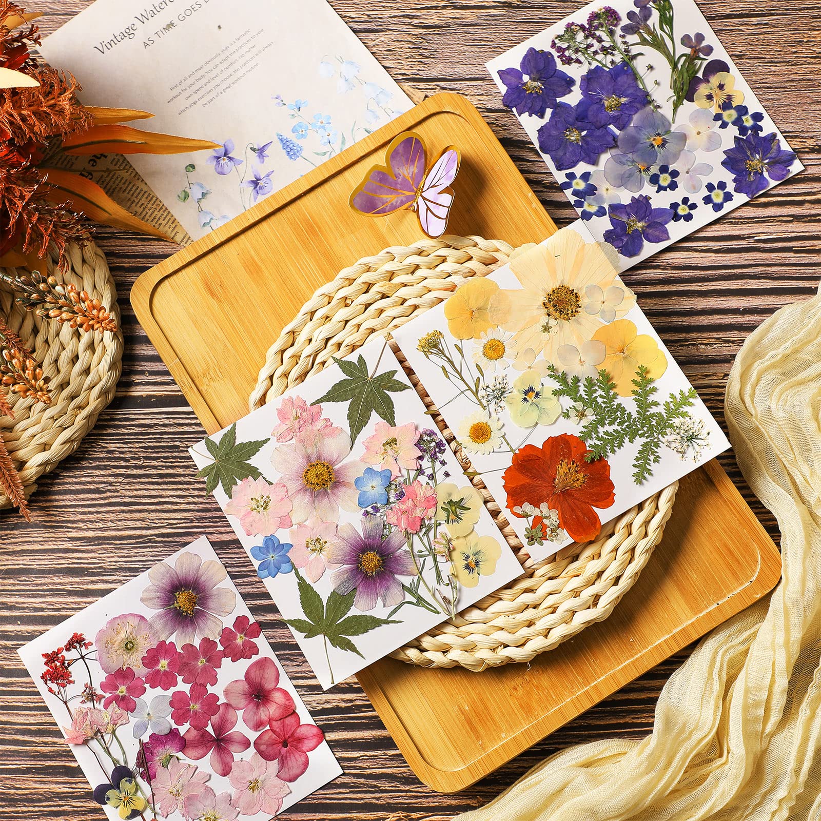 Assorted purple dried wildflowers for crafts by Nuanchu