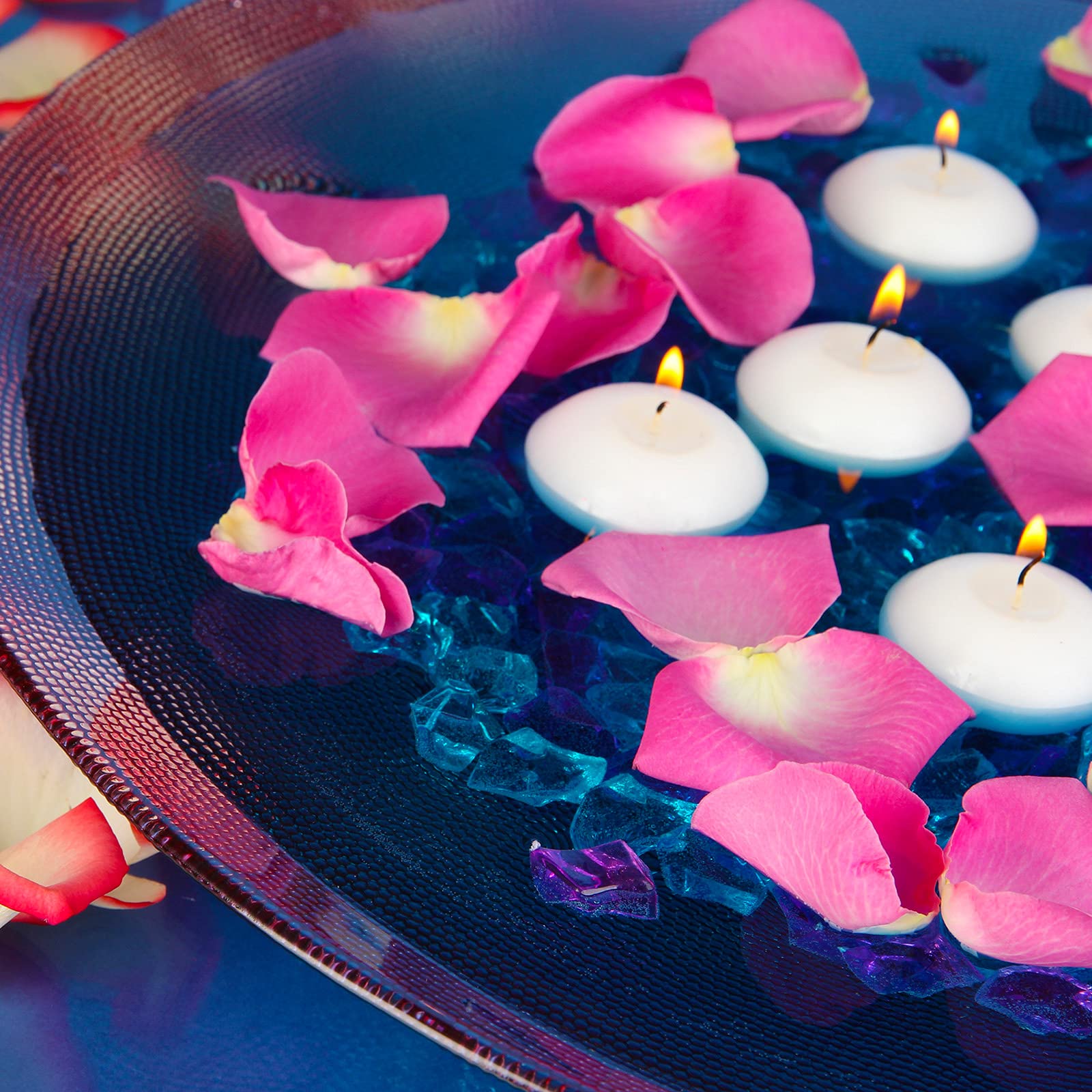 Wax wick floating candle safe for water displays