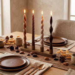Neutral color taper candles by Nuanchu