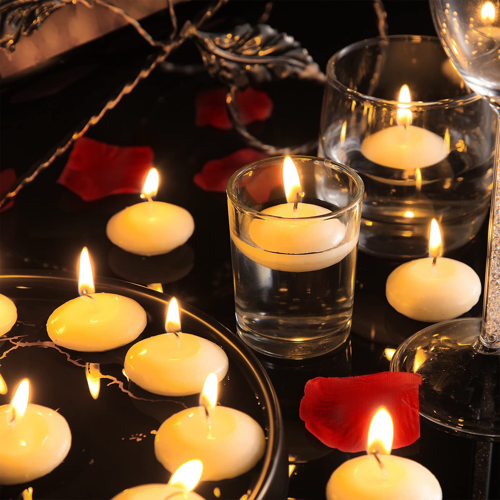 Unscented floating candles for centerpieces Nuanchu