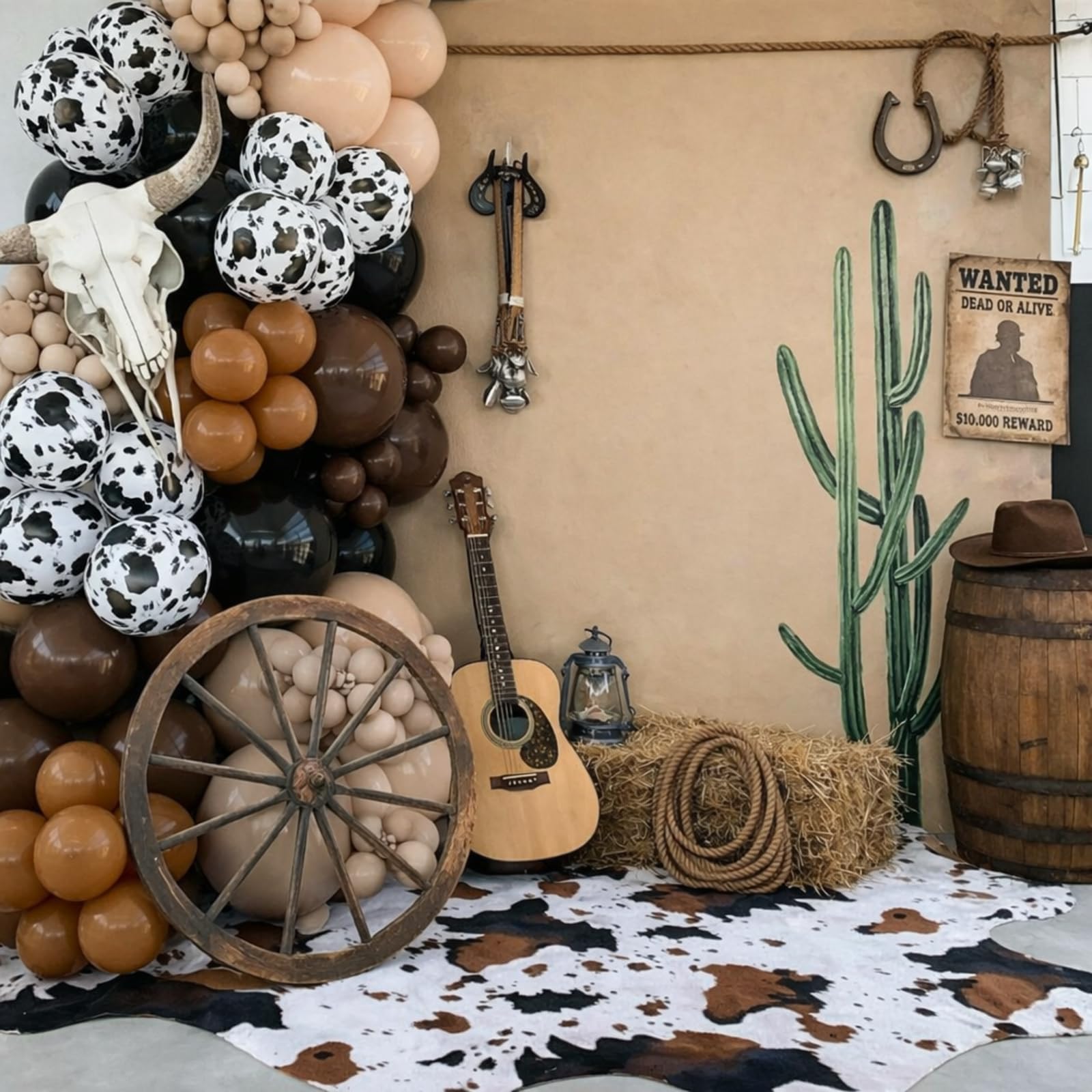 Wagon wheel decor 30 cm diameter for rustic western party