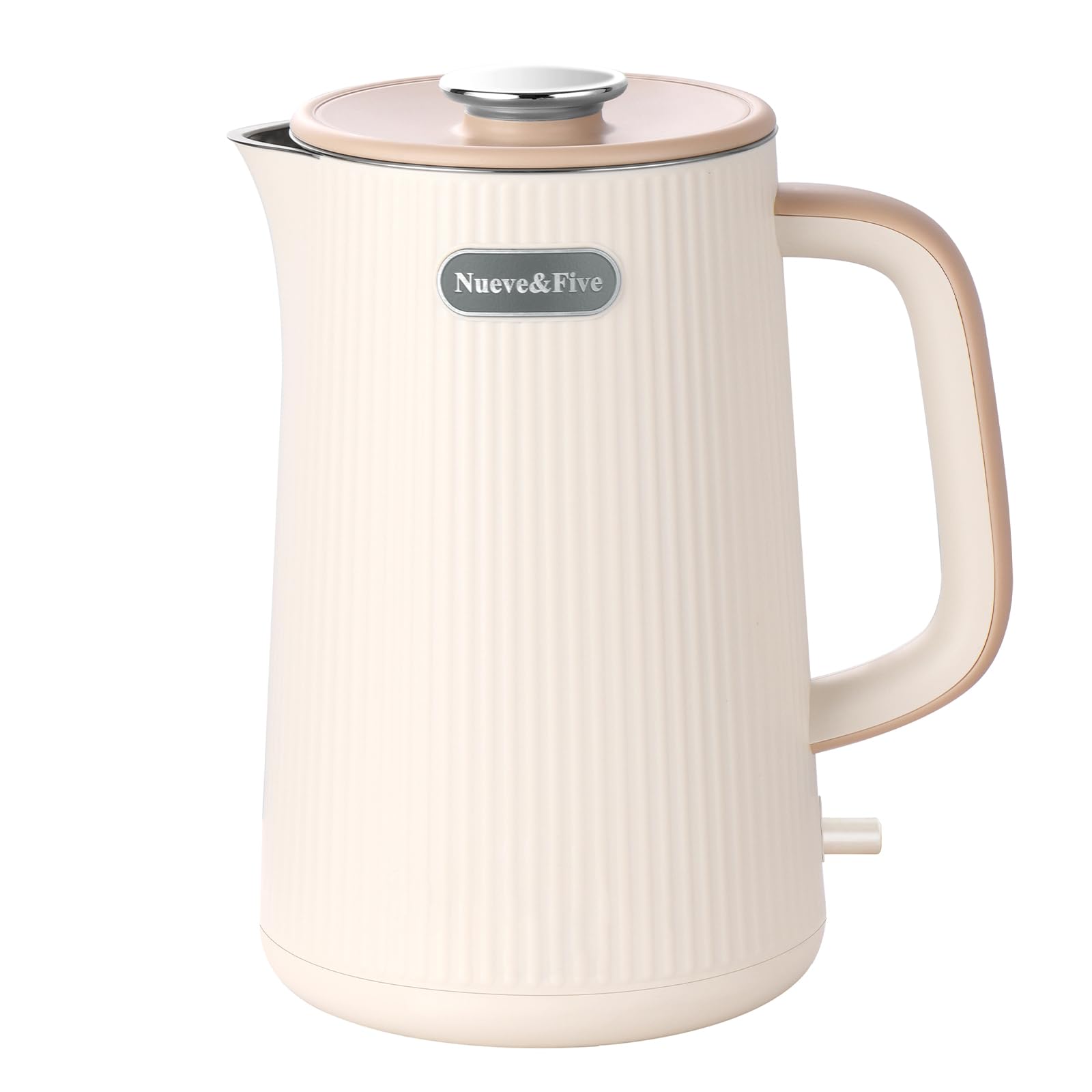 Nueve&Five 1.7L electric kettle cream white front view