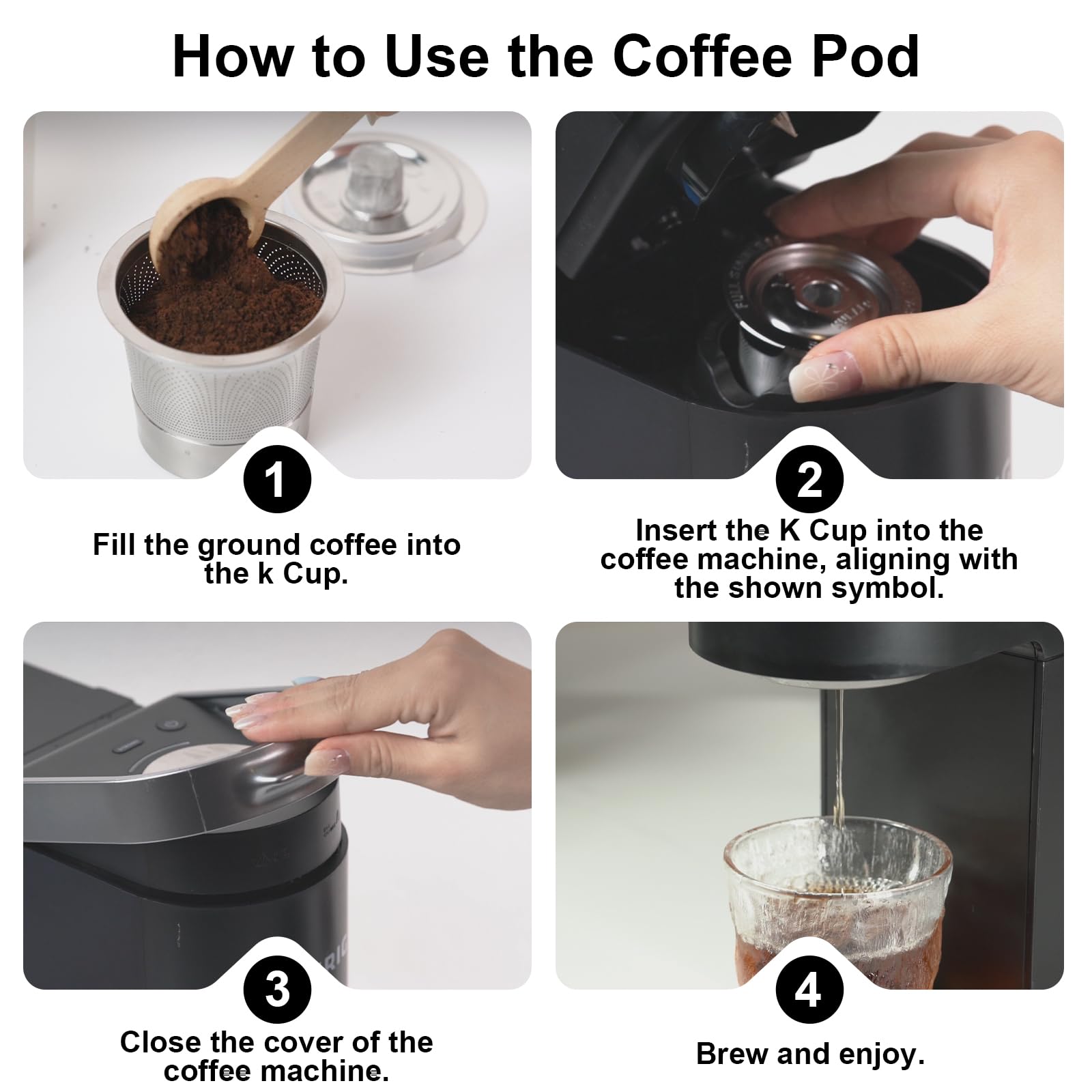 Easy to fill and clean stainless steel K Cup by NUKALO