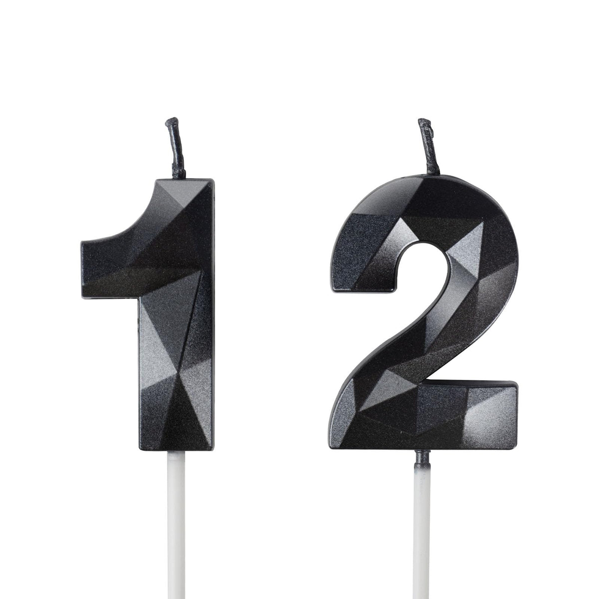 Number 12 Candles two numeral candles for cake topper