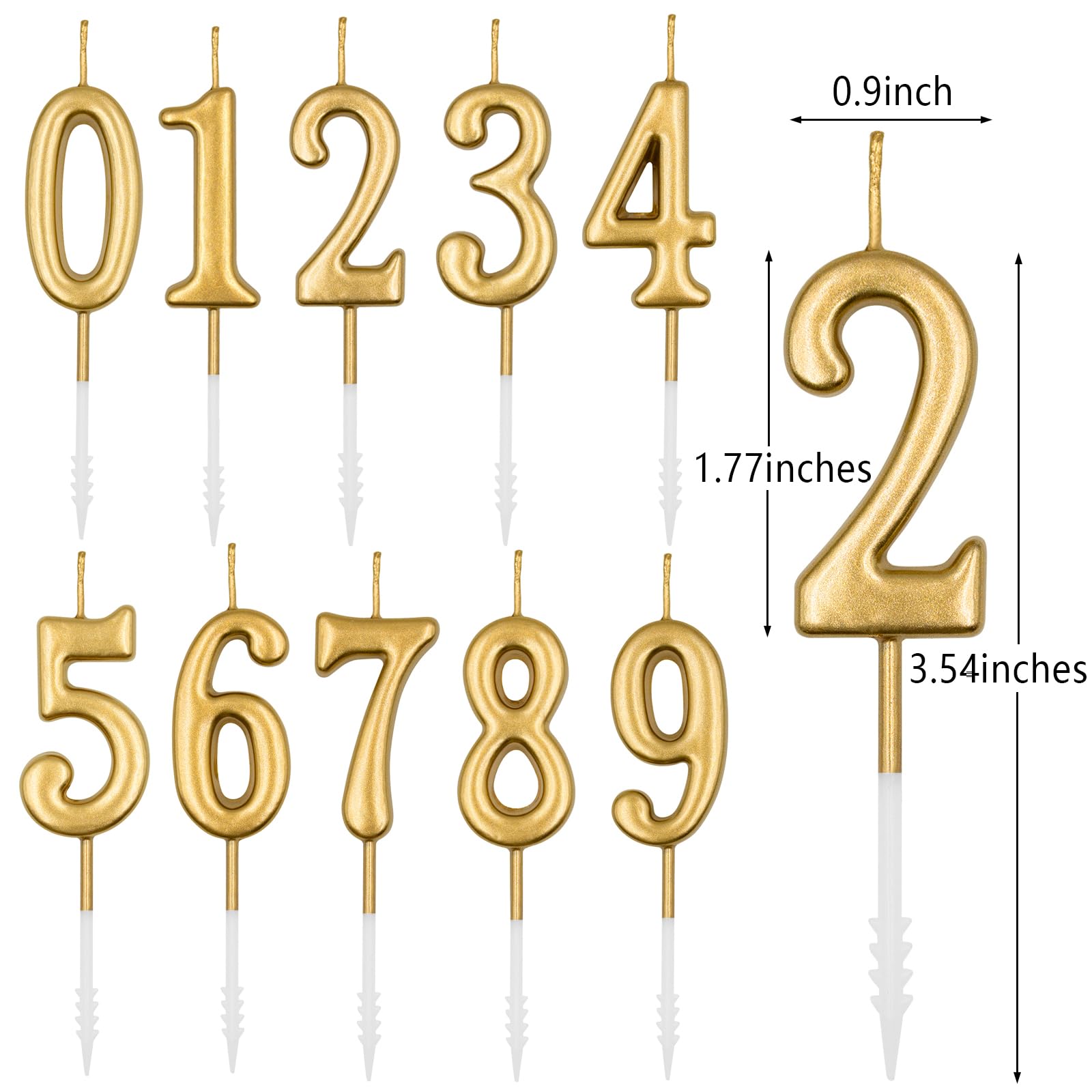 numeral candles 25 and 52 for cake topper